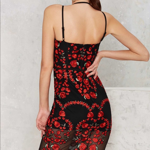 Nasty Gal Sworn to Secrecy embroidered dress - Picture 2 of 8